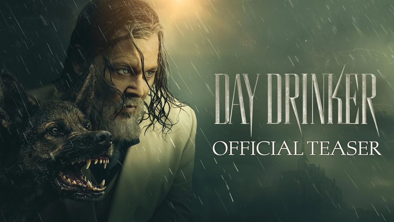 Official Day Drinker teaser art shows Johnny Depp beside the film title.