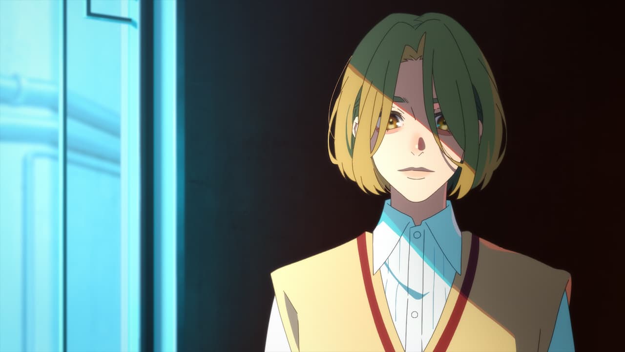 Aia appears in a shirt and tie in BLESS.