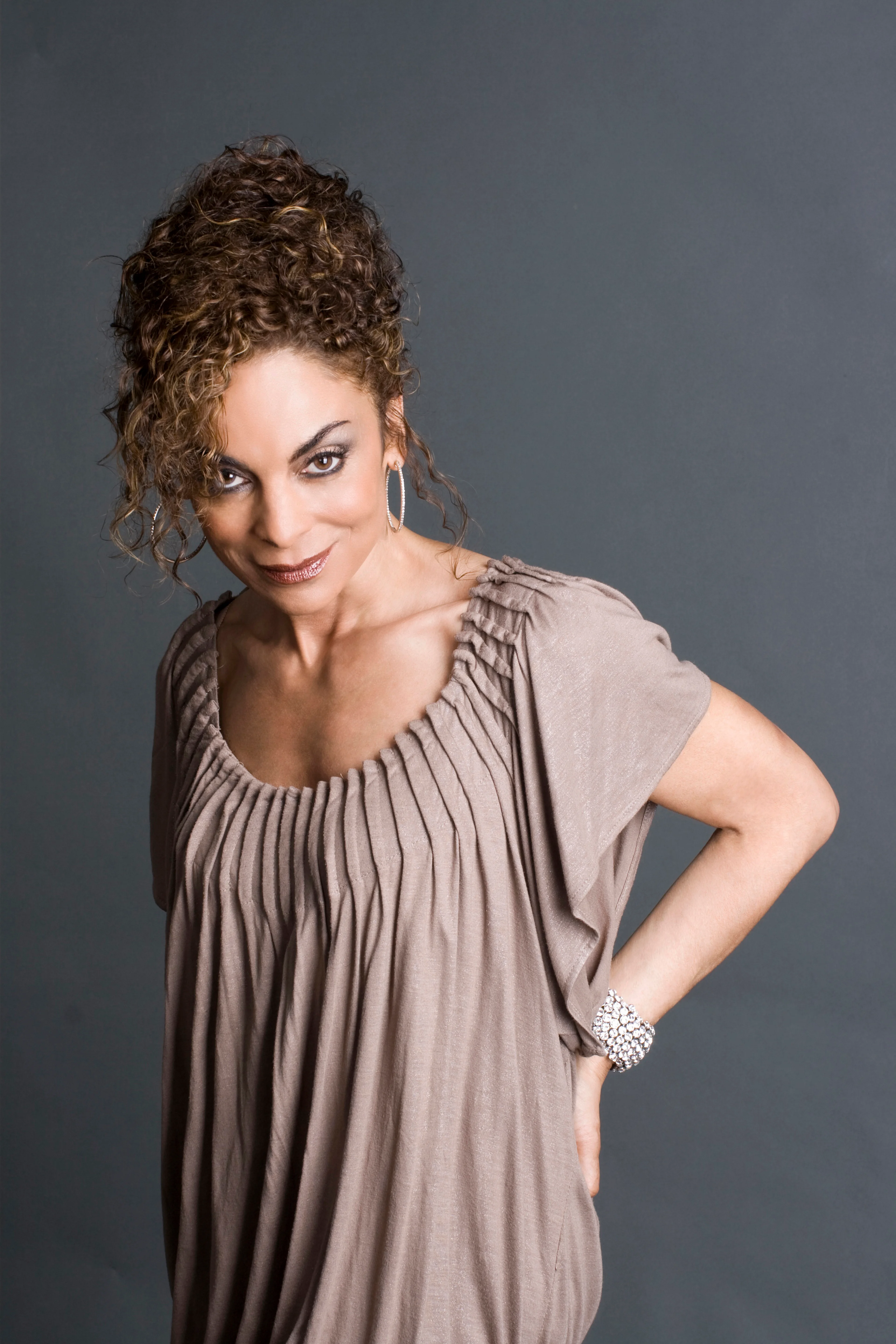 Jasmine Guy in a studio portrait photographed in May 2010.