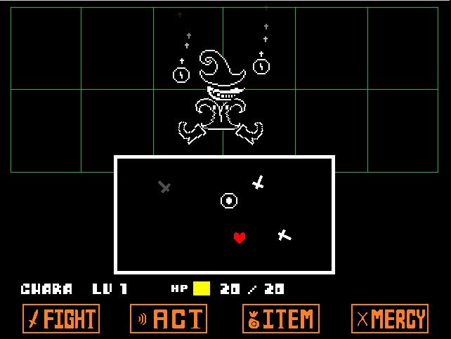 A red heart dodges small white projectiles inside a bordered battle box.