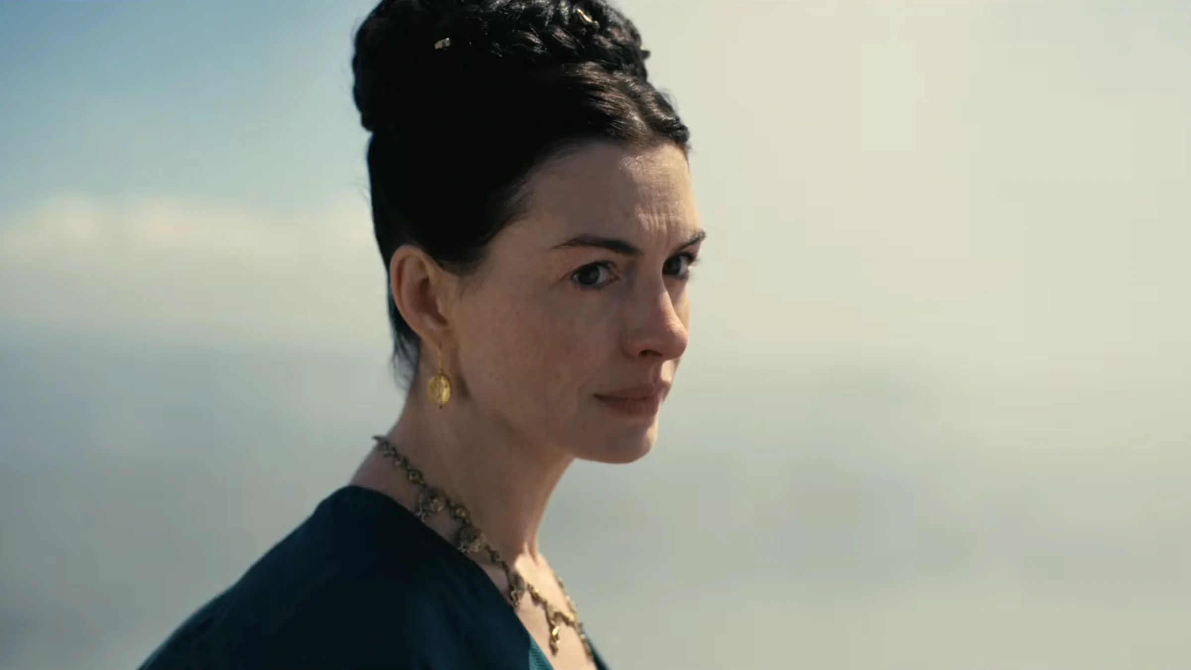 Anne Hathaway in a scene from Christopher Nolan’s The Odyssey.