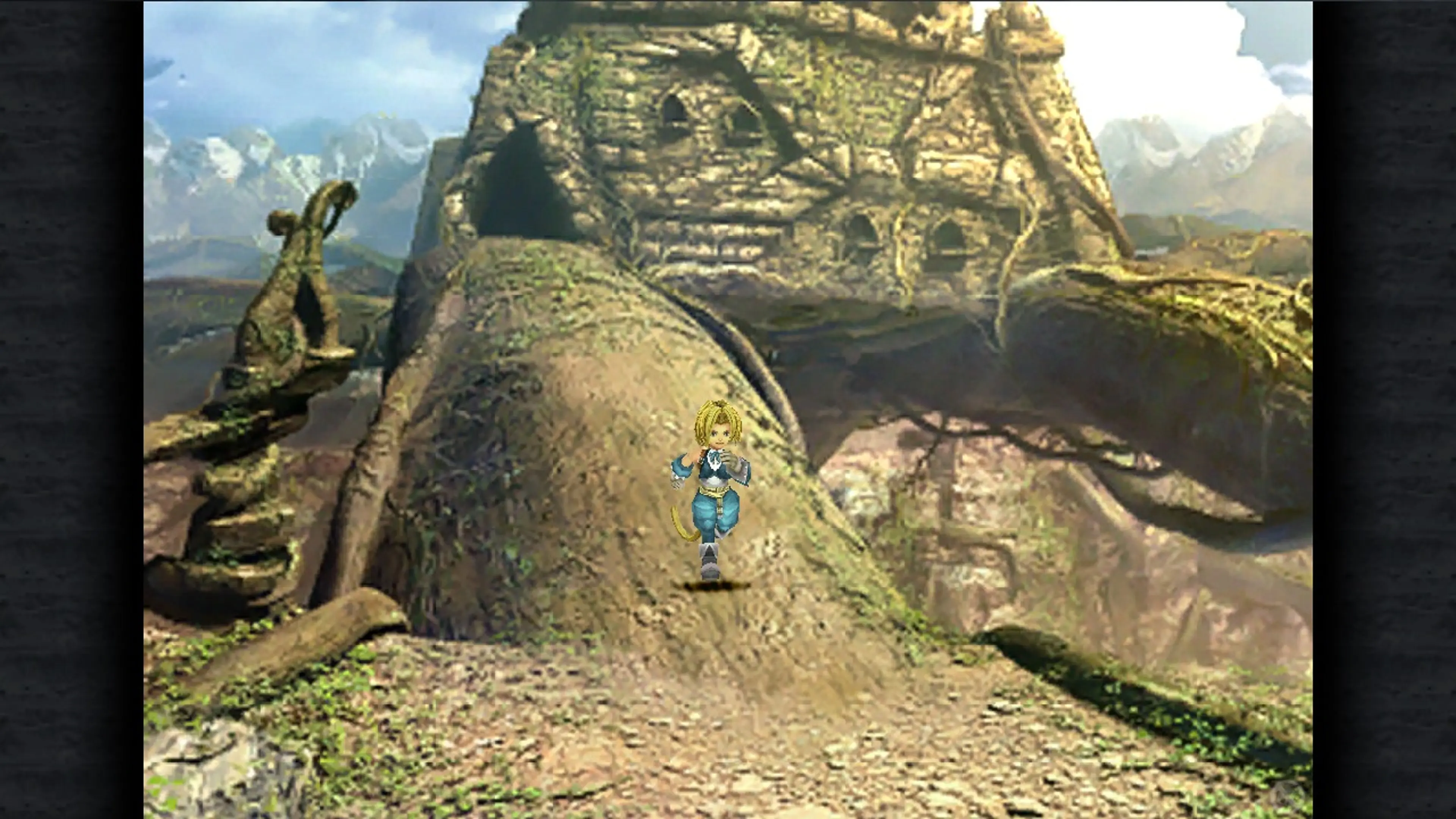 Exploring Gaia in the PC re-release of Final Fantasy IX.