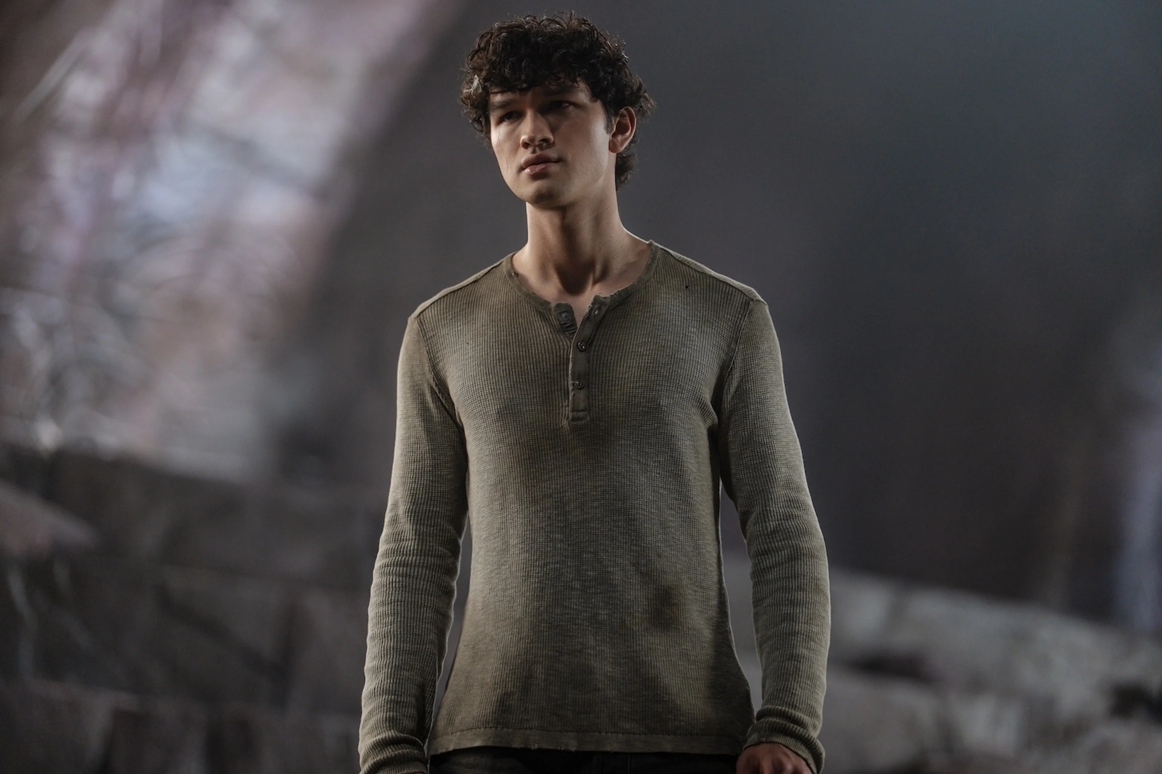 Charlie Bushnell as Luke Castellan looks ahead in Percy Jackson and the Olympians Season 3.