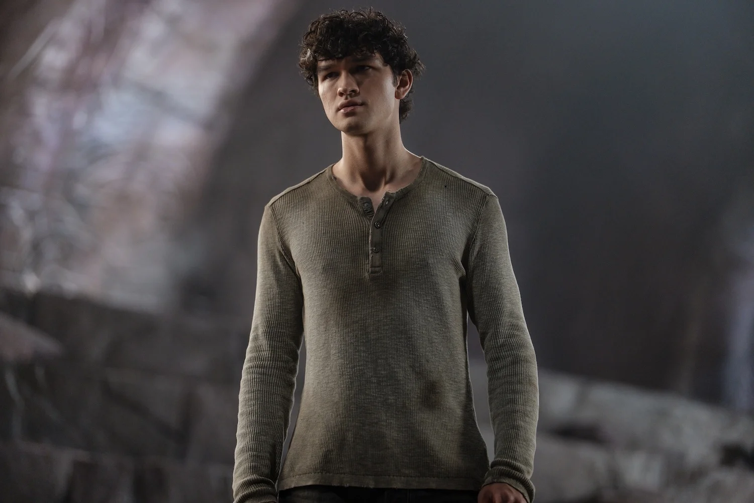 Charlie Bushnell as Luke Castellan looks ahead in Percy Jackson and the Olympians Season 3.