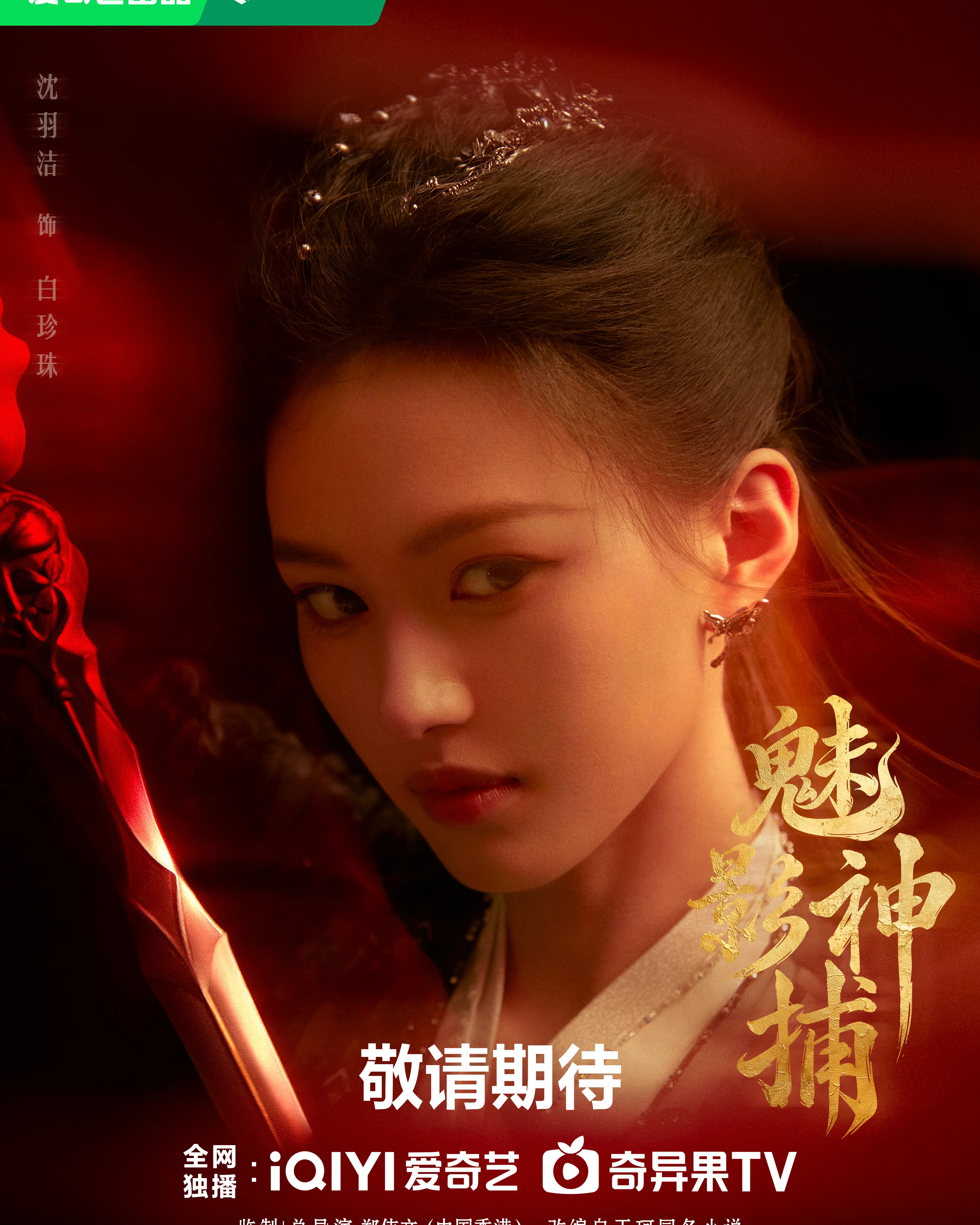Shen Yujie as Bai Zhenzhu in a Shadow Punisher September 29 character poster.