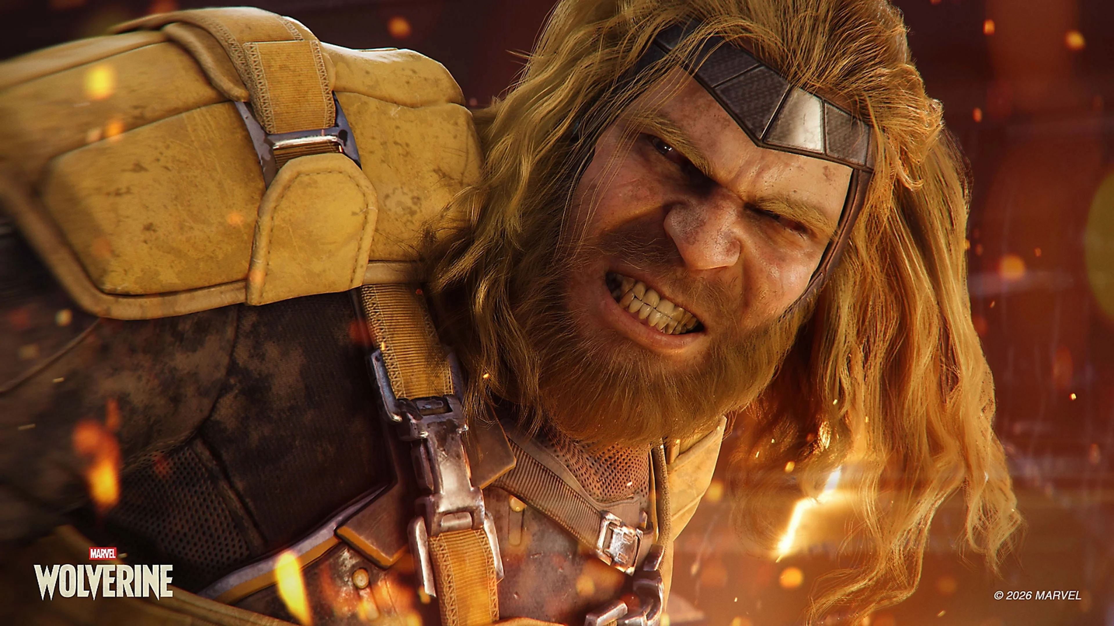 Wolverine snarls during a close-up combat scene in Marvel’s Wolverine.