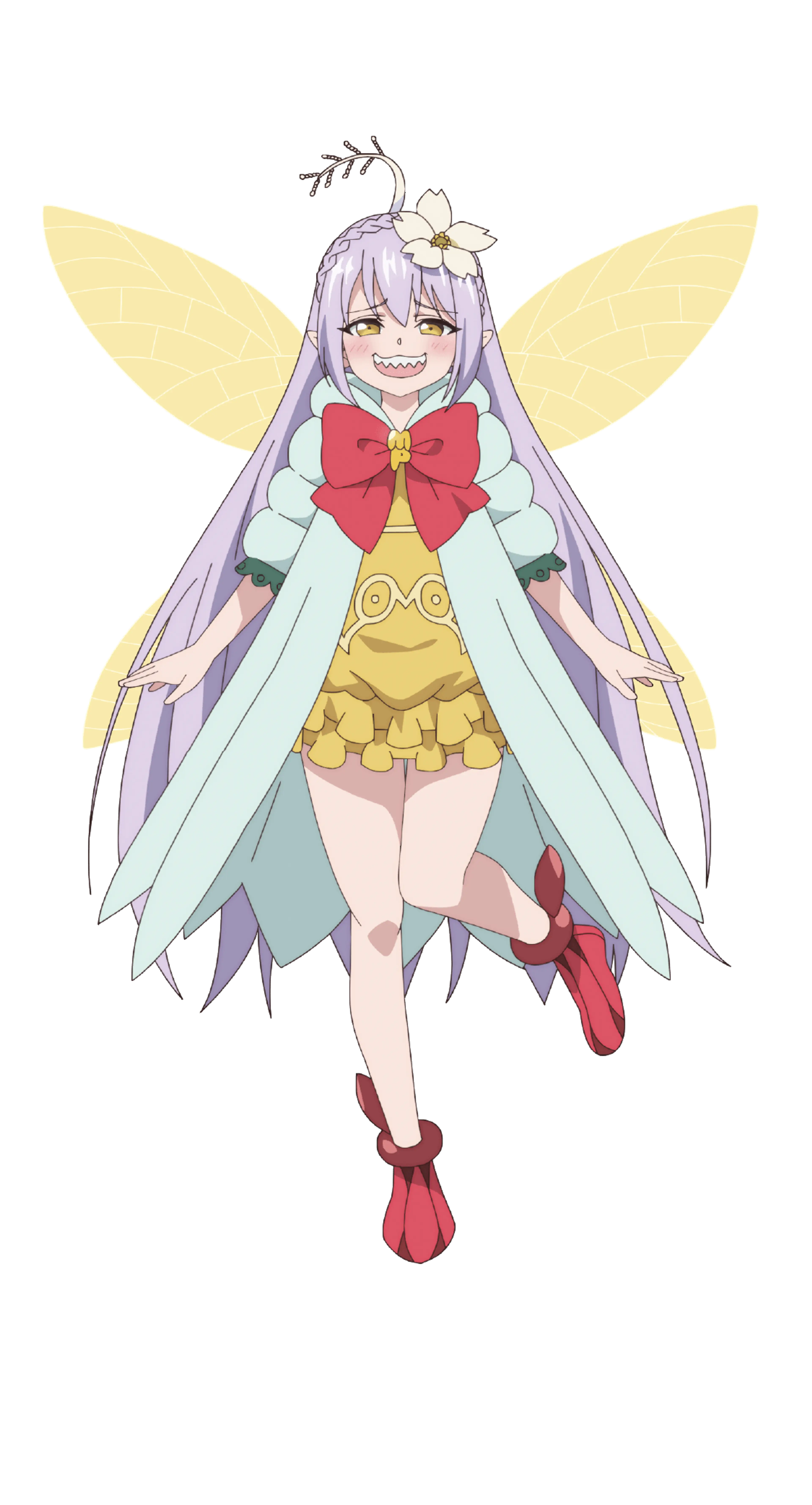 Empee’s official full-length design shows the support fairy’s wings and pale hair.