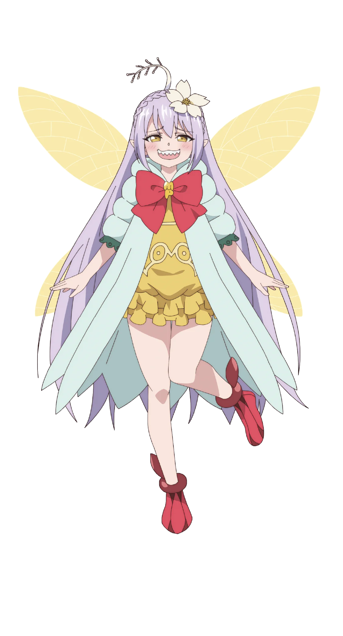 Empee’s official full-length design shows the support fairy’s wings and pale hair.