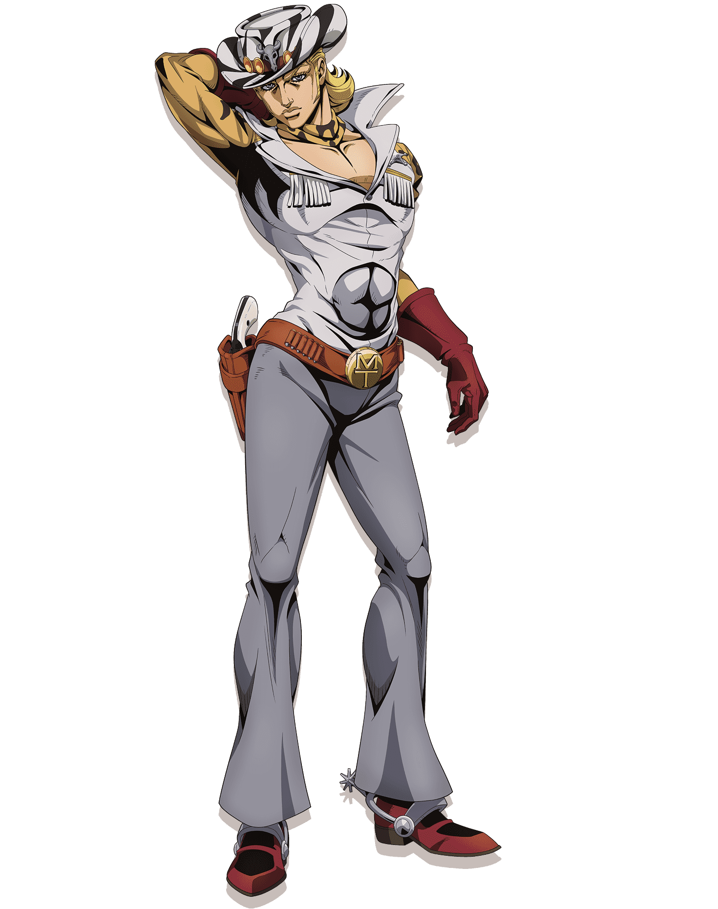 Official transparent Steel Ball Run character artwork of tim.