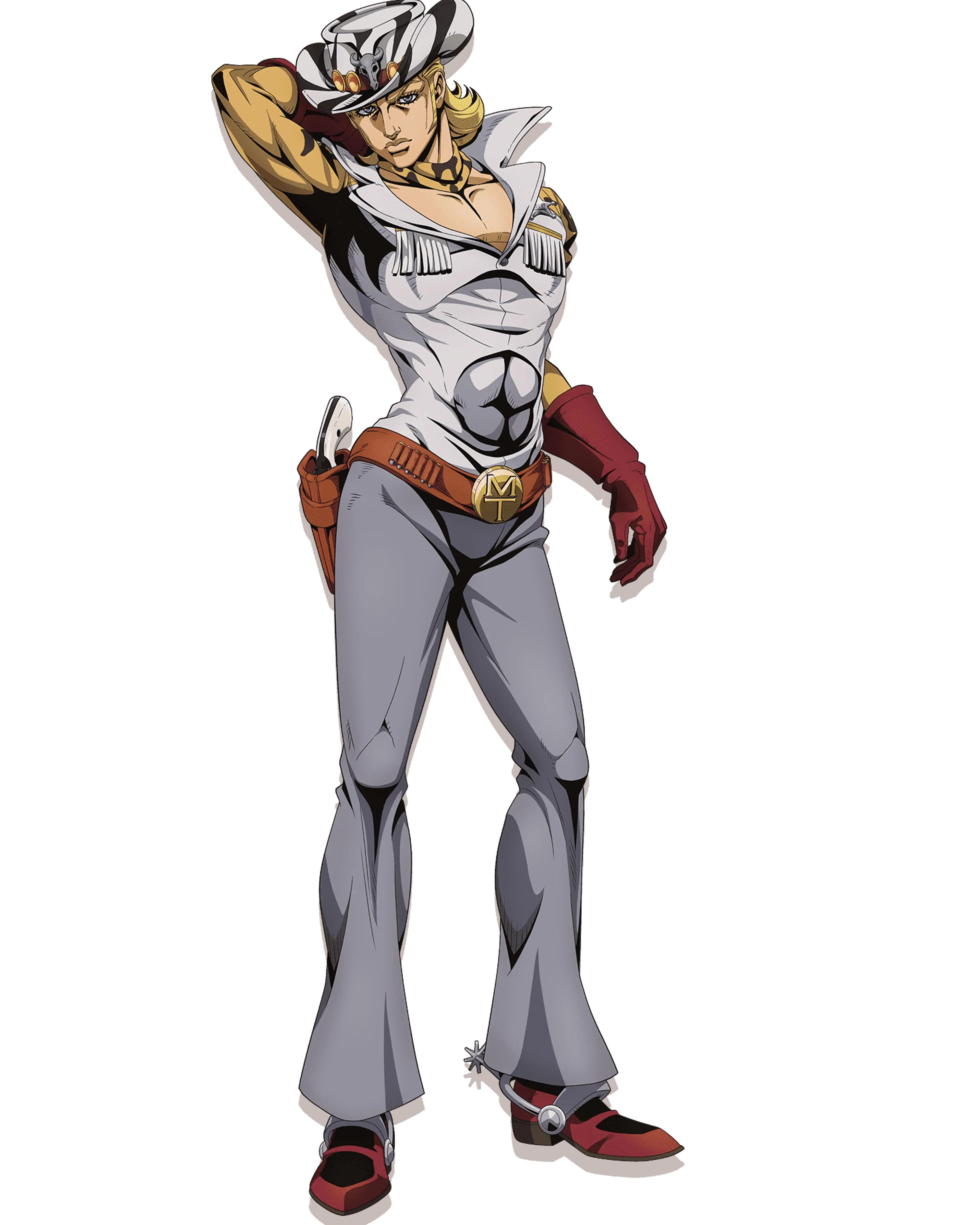 Official transparent Steel Ball Run character artwork of tim.