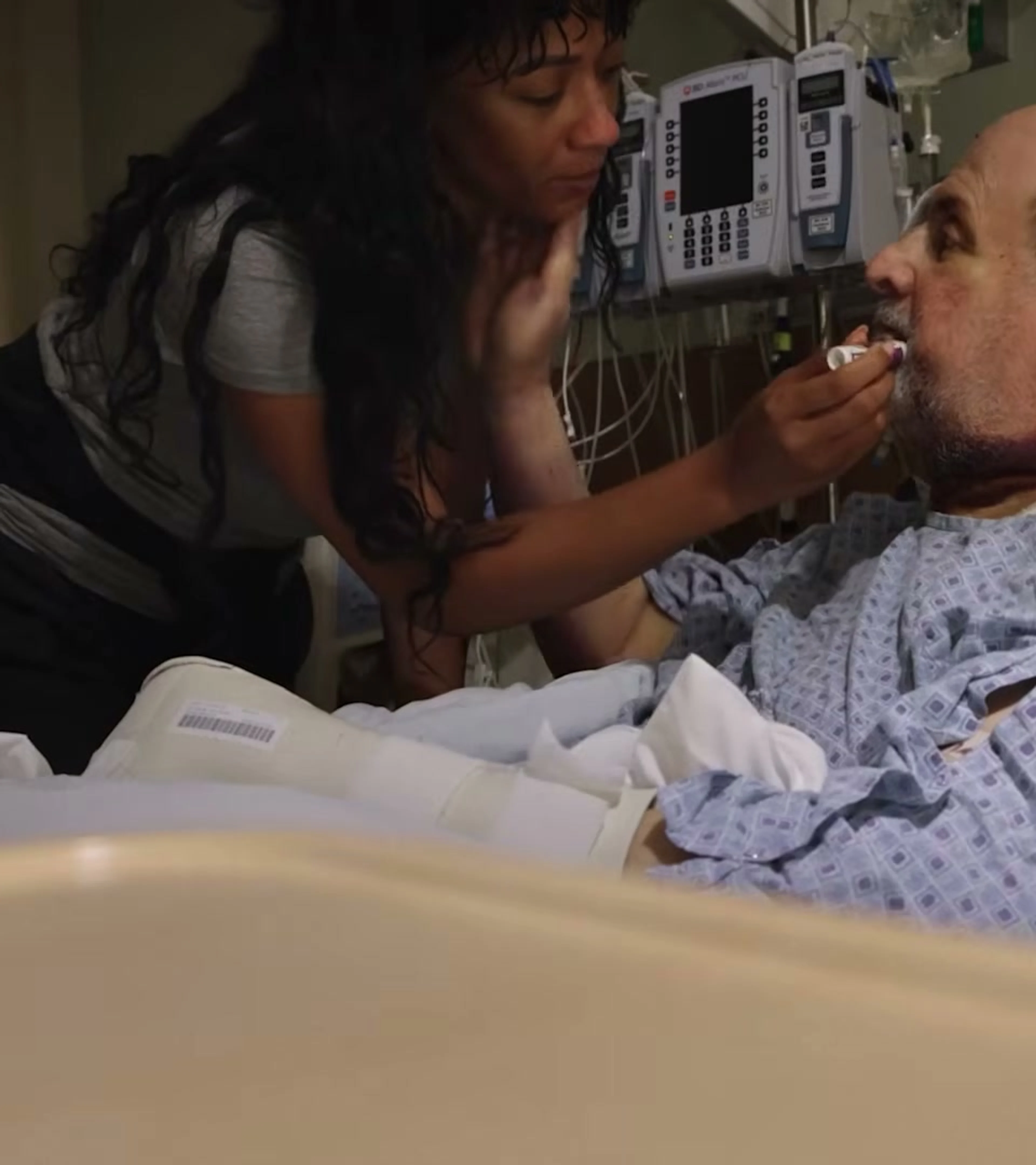 Rachel Eliza Griffiths helps Salman Rushdie during his hospital recovery.