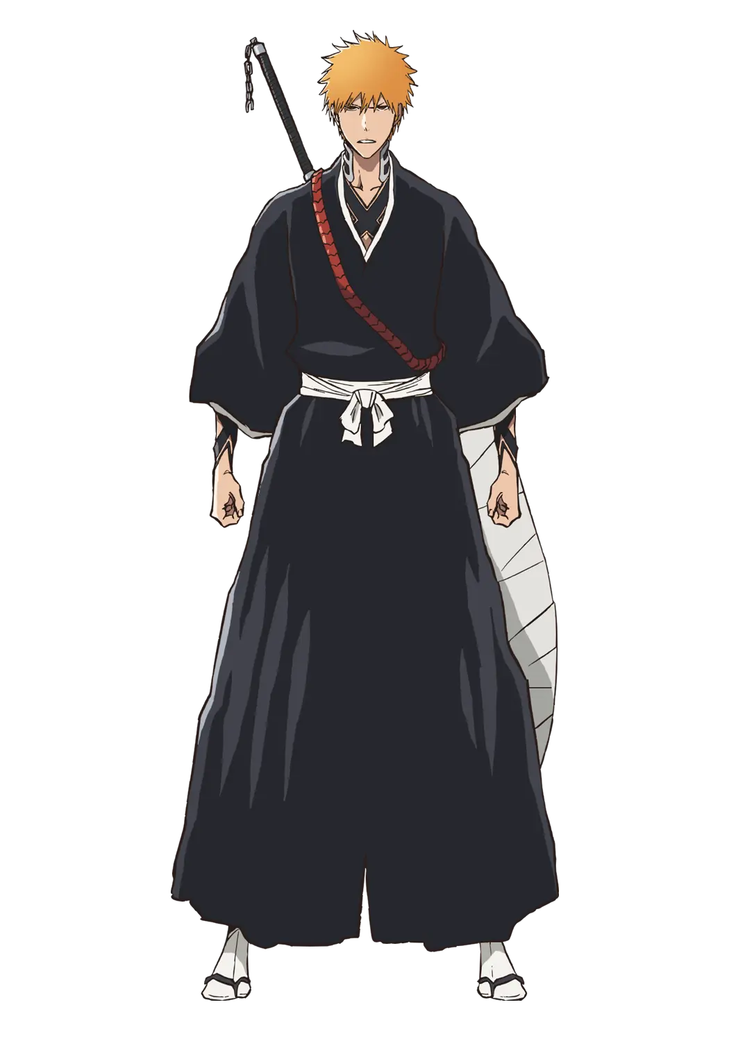 Official clean character art of Ichigo Kurosaki from BLEACH: Thousand-Year Blood War.