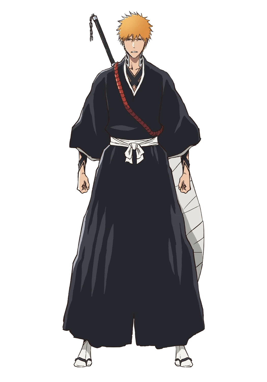Official clean character art of Ichigo Kurosaki from BLEACH: Thousand-Year Blood War.