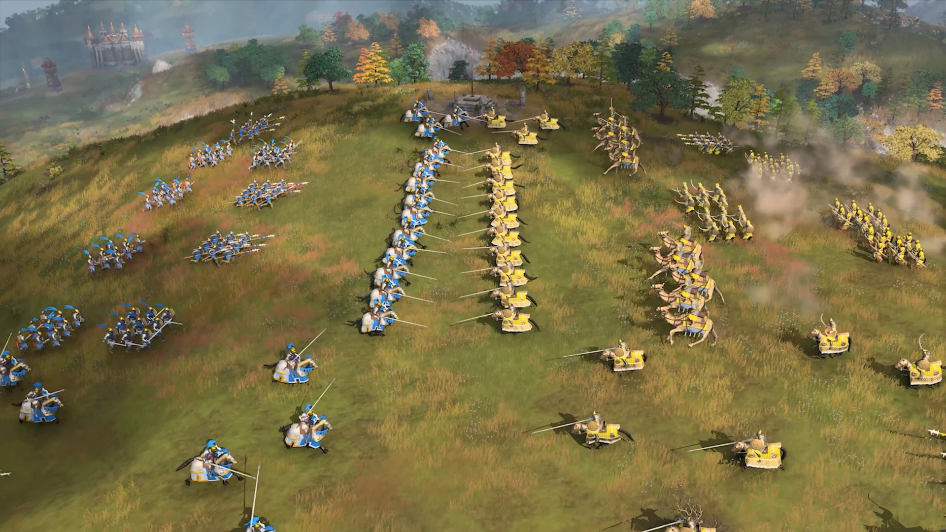 Armies face each other in Age of Empires IV.