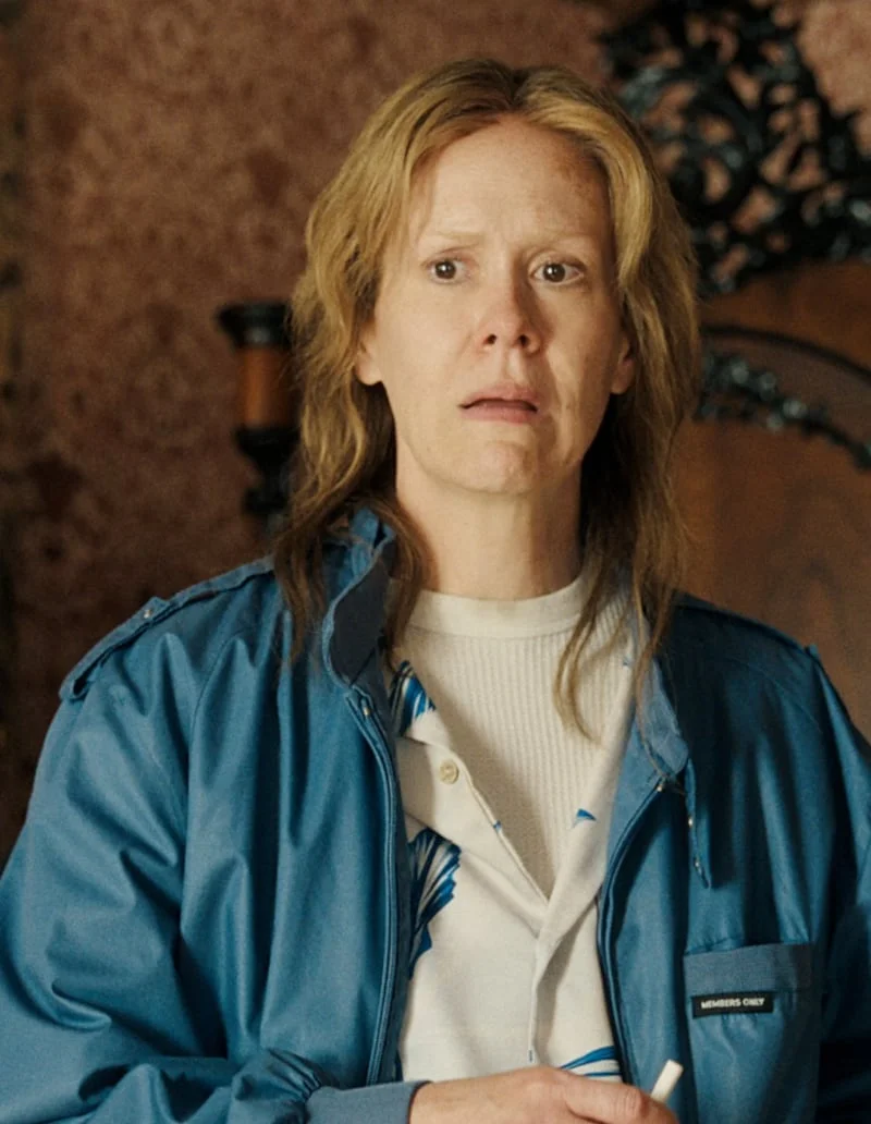 Sarah Paulson in her first-look transformation as Aileen Wuornos for Monster: The Lizzie Borden Story.