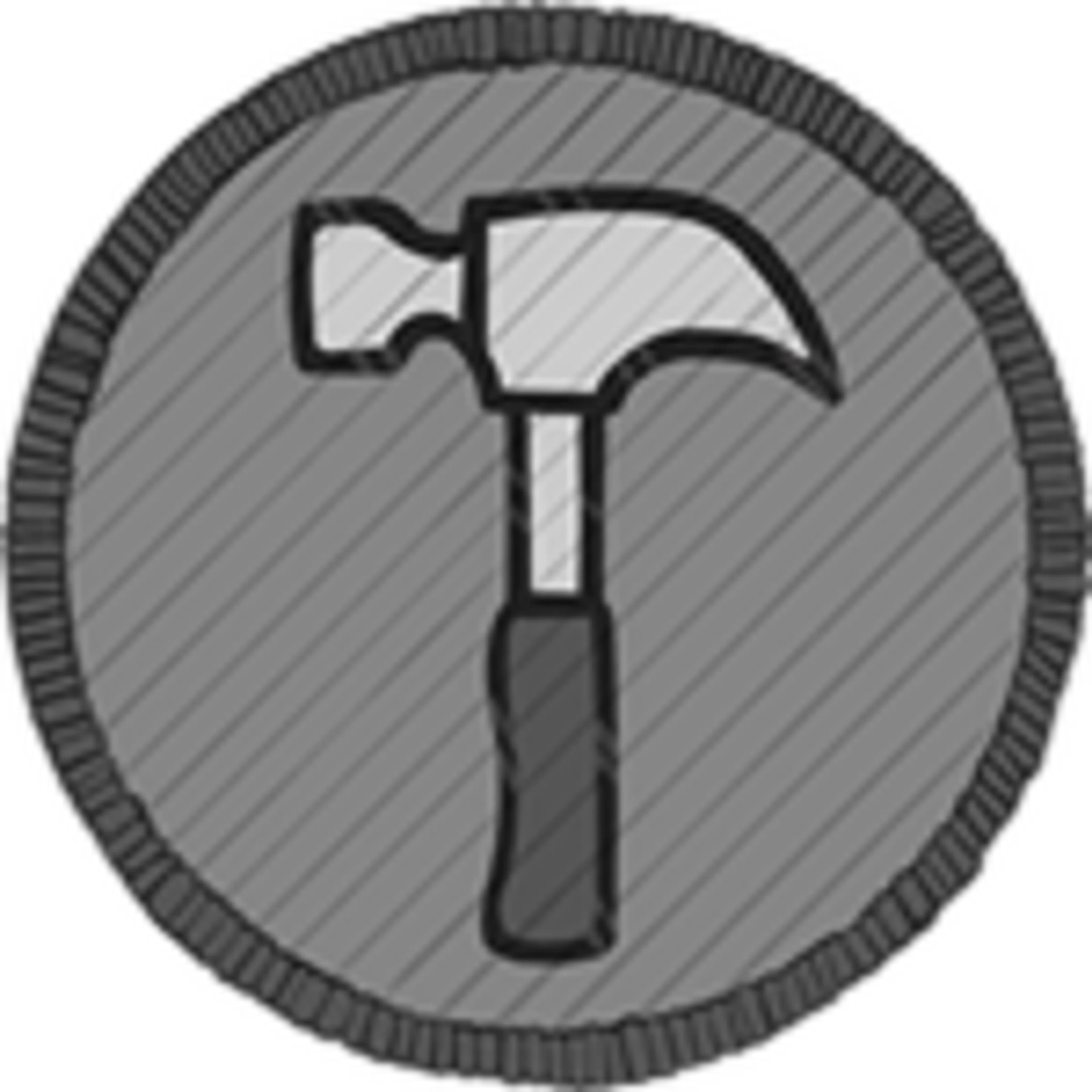 Official Crafting badge with an axe