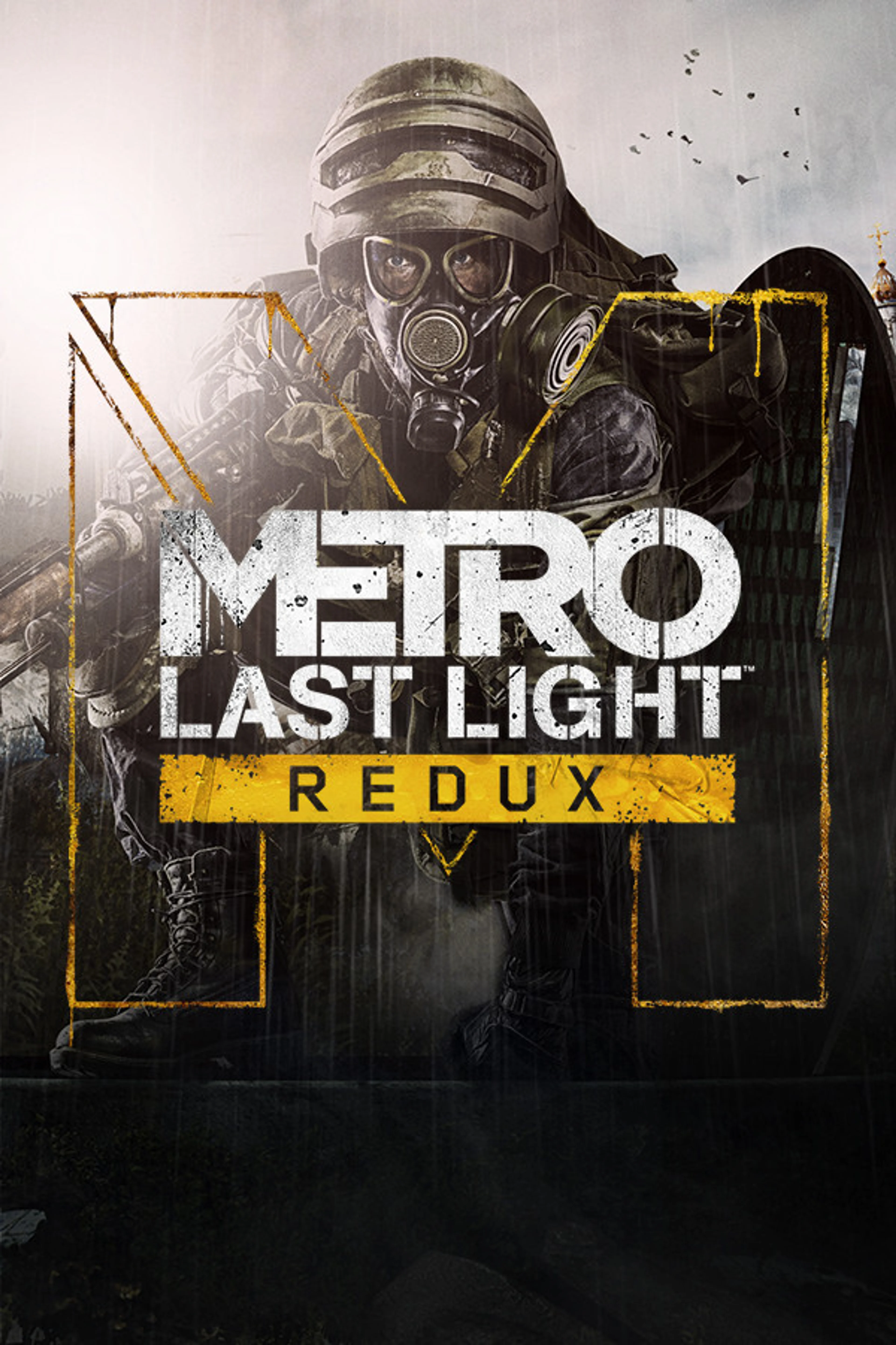 Official Metro Last Light Redux cover with a masked Ranger and yellow title.