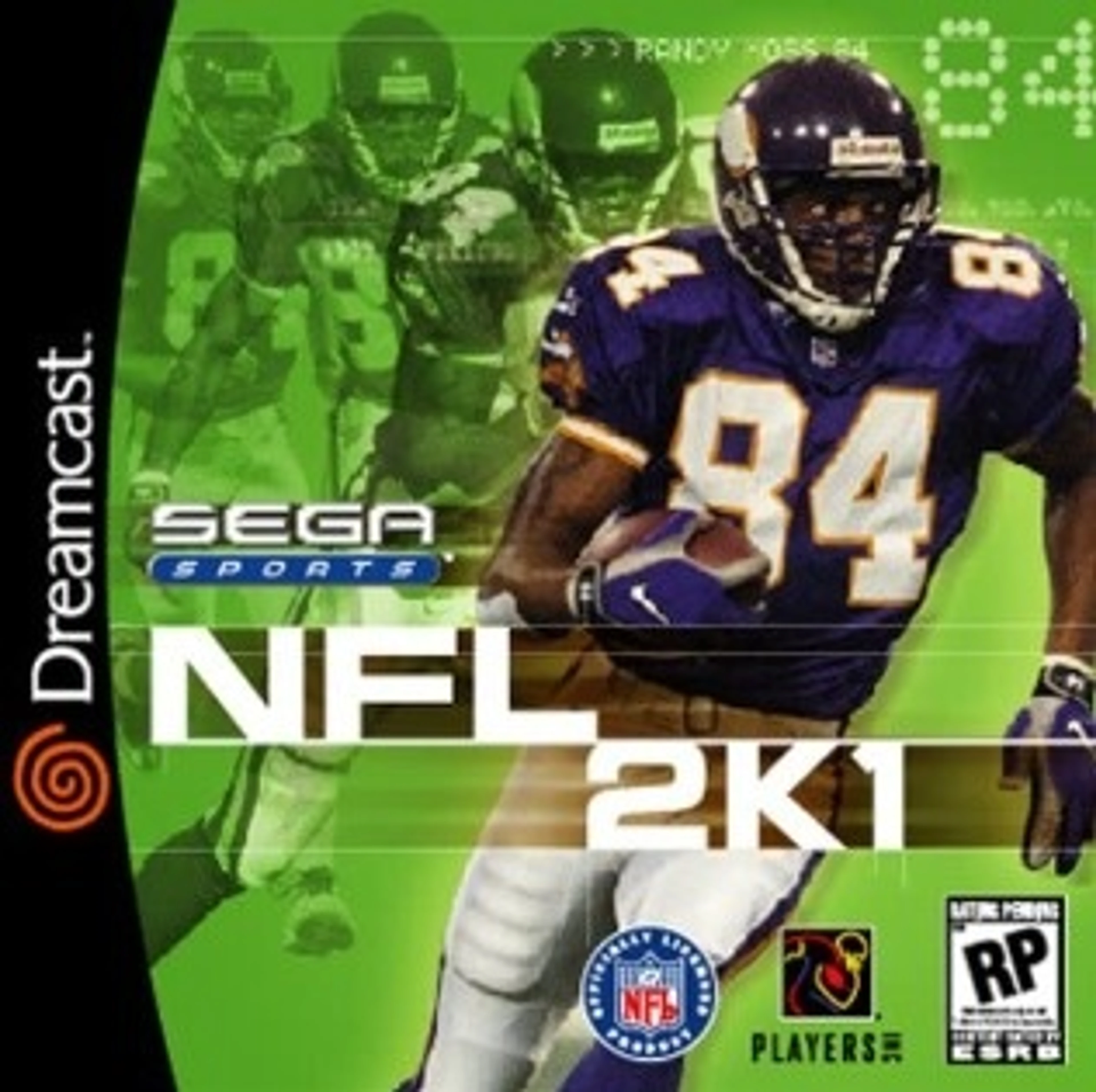 Original cover art for NFL 2K1.
