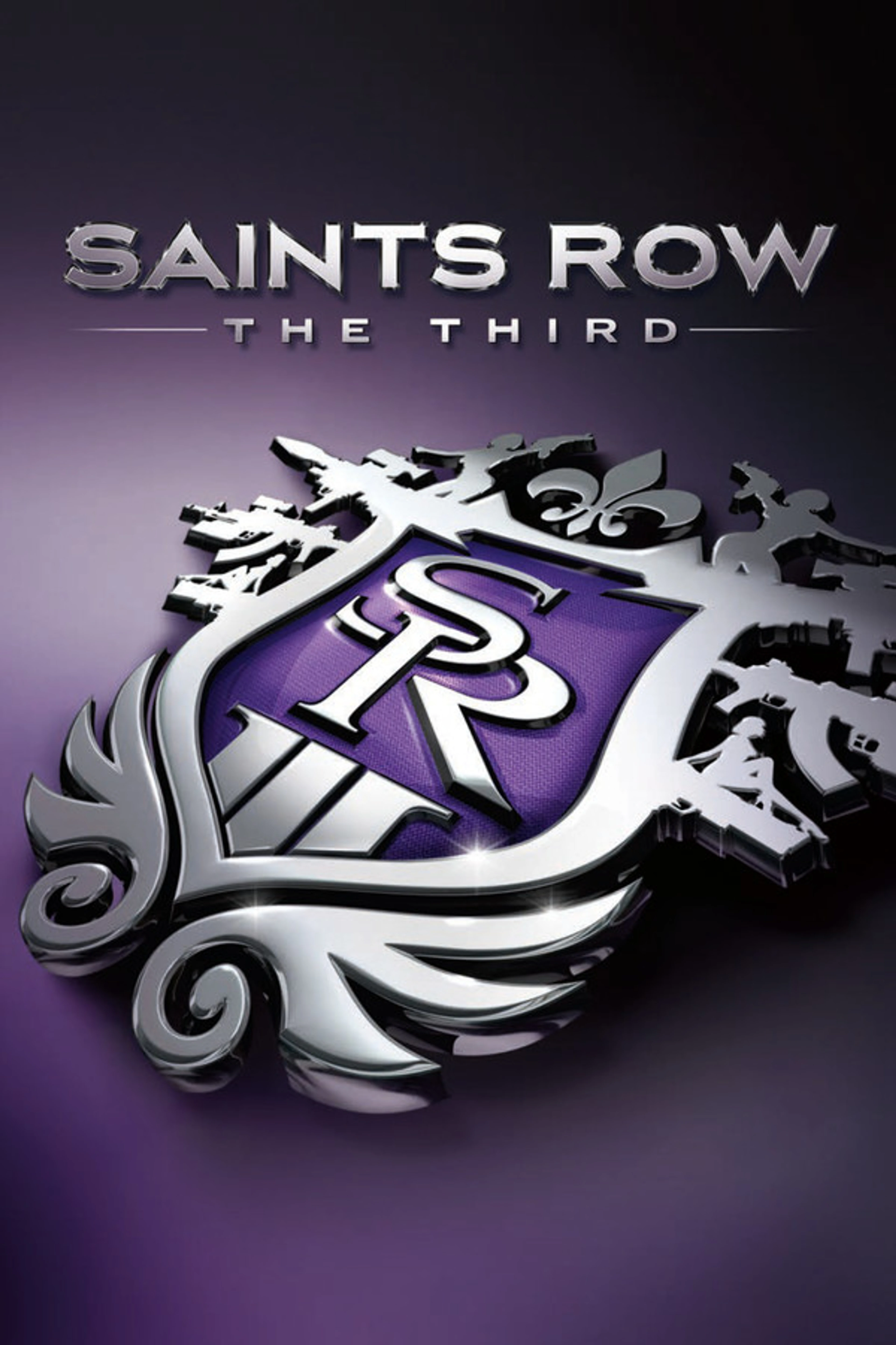 Official Saints Row: The Third cover with the purple Saints emblem and native title.