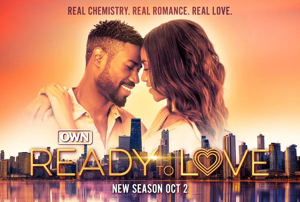 Ready to Love: Chicago promotional artwork shows a couple above the city skyline.