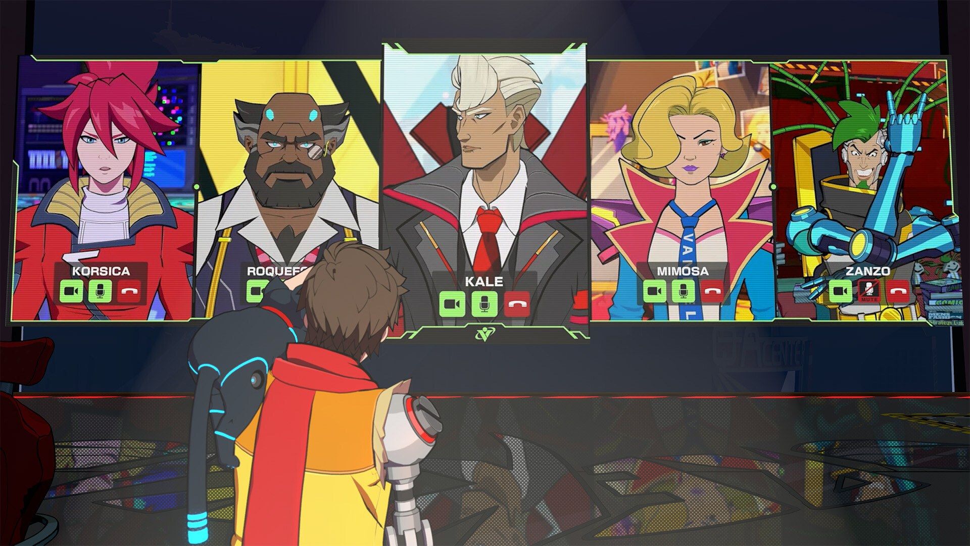 Chai sees Vandelay executives displayed on a set of screens.