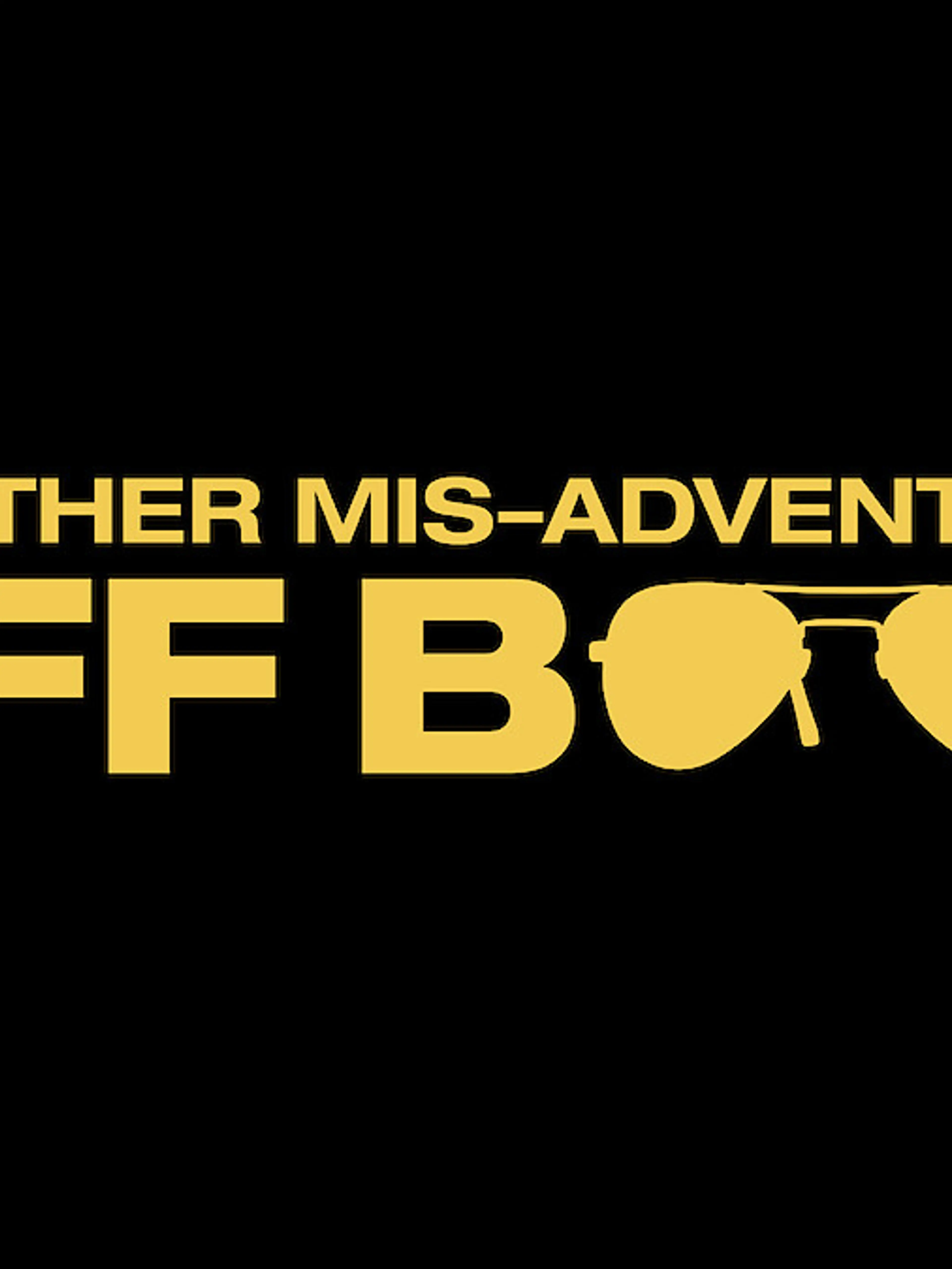 Yellow title logo for THE FURTHER MIS-ADVENTURES OF CLIFF BOOTH on a black background.