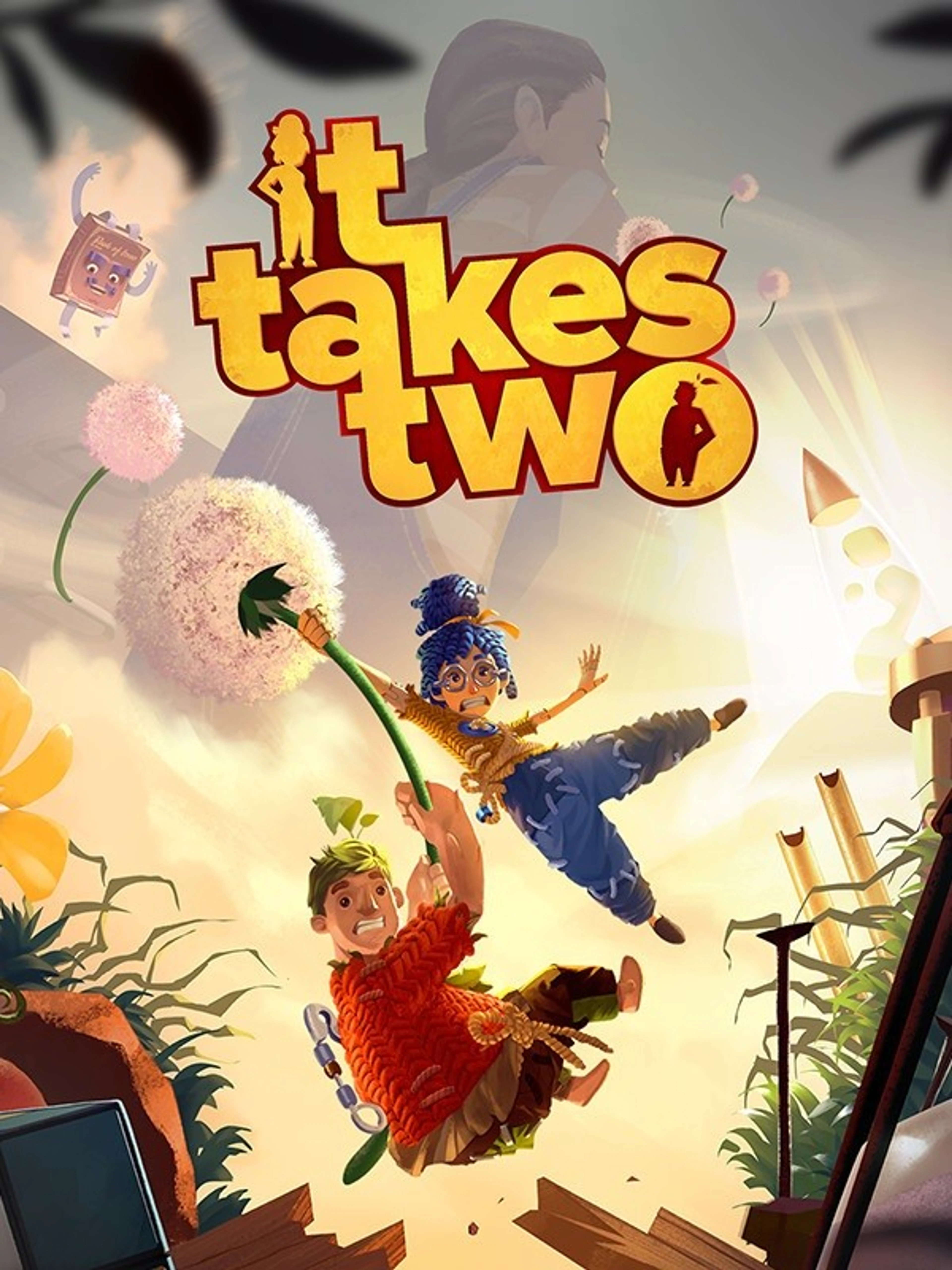 Official It Takes Two poster showing doll versions of Cody and May with the game logo.