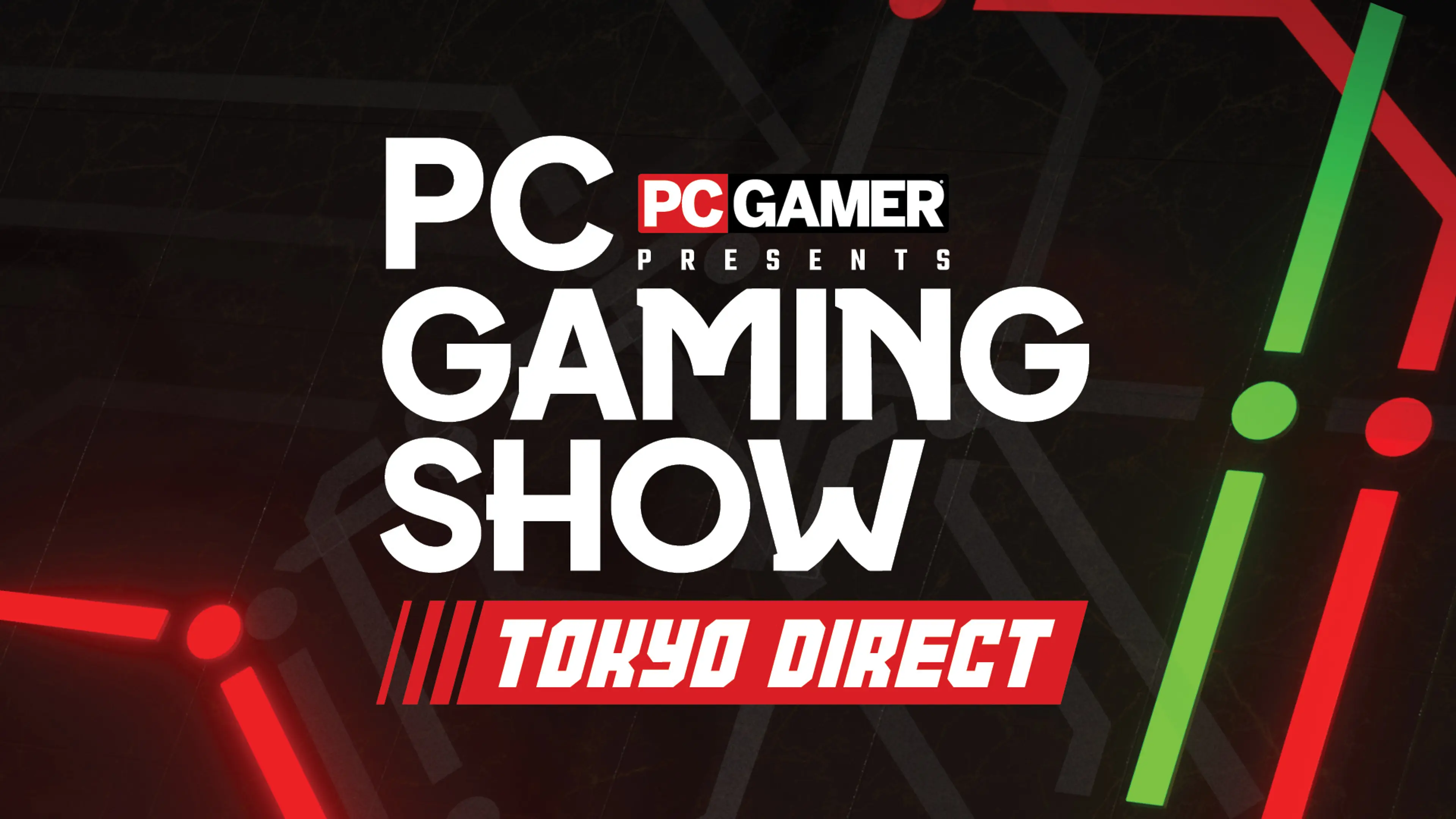 PC Gaming Show Tokyo Direct 2026 artwork in front of a Tokyo city scene.